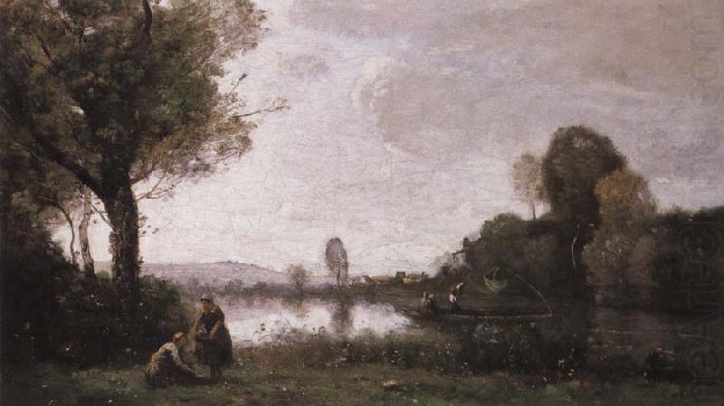 Seine Landscape near Chatou, camille corot